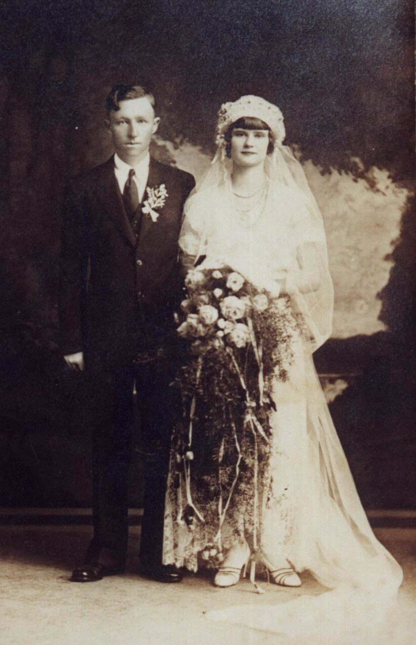 Die Hochzeit von Carl und Minnie am 31.01.1932